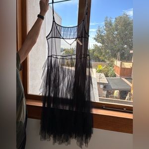 Free People size medium sheer black tulle dress